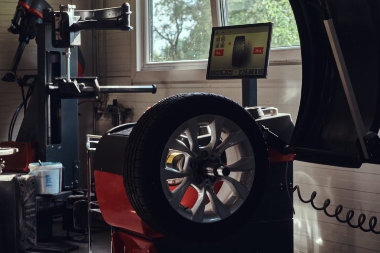 Part of broken car at workshop